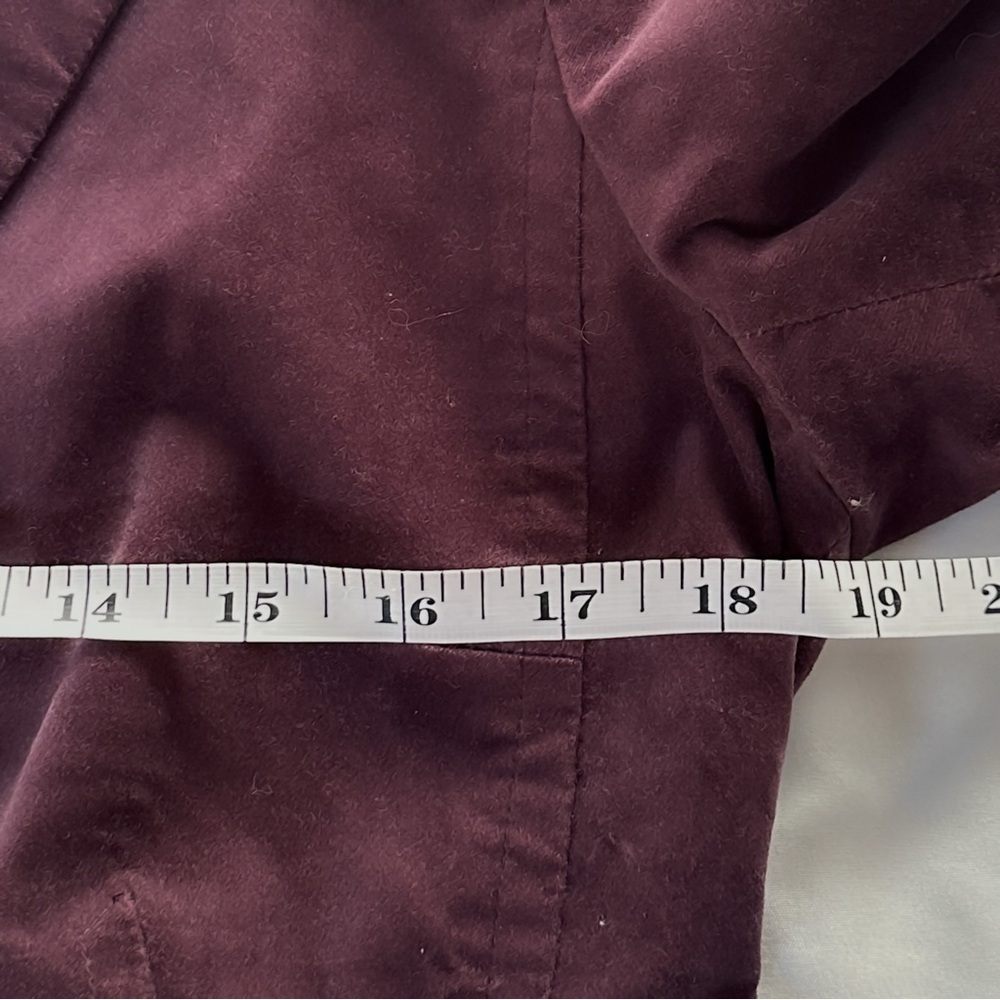 NY&CO Velvet Blazer • Dark Plum • Size 10 - Picture 5 of 10
